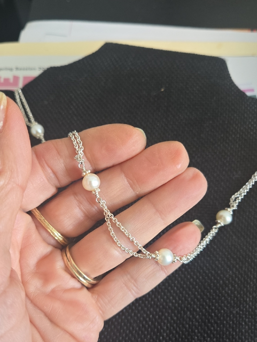Pearl and Sterling Silver Necklace